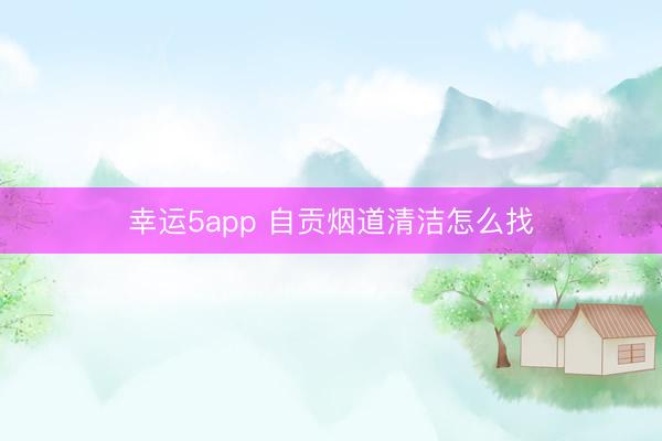 幸运5app 自贡烟道清洁怎么找