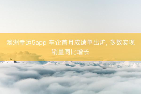 澳洲幸运5app 车企首月成绩单出炉， 多数实现销量同比增长