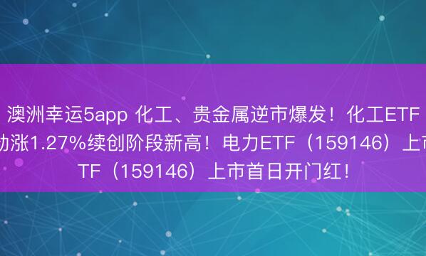 澳洲幸运5app 化工、贵金属逆市爆发！化工ETF（516020）劲涨1.27%续创阶段新高！电力ETF（159146）上市首日开门红！