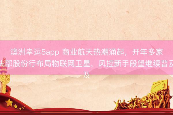 澳洲幸运5app 商业航天热潮涌起,开年多家头部股份行布局物联网卫星,风控新手段望继续普及