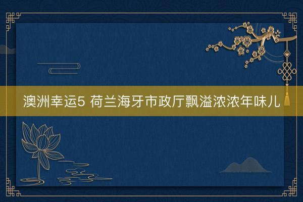 澳洲幸运5 荷兰海牙市政厅飘溢浓浓年味儿