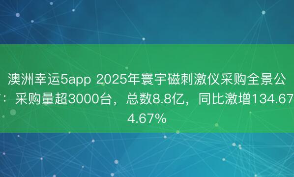 澳洲幸运5app 2025年寰宇磁刺激仪采购全景公布:采购量超3000台,总数8.8亿,同比激增134.67%