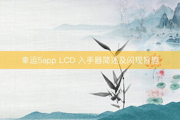 幸运5app LCD 入手器简述及闪现旨趣